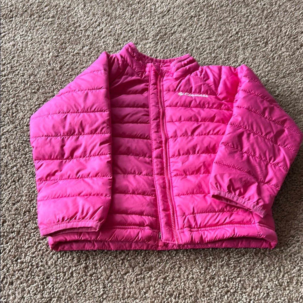 Columbia Pink Puffer Jacket Lightweight Insulated
